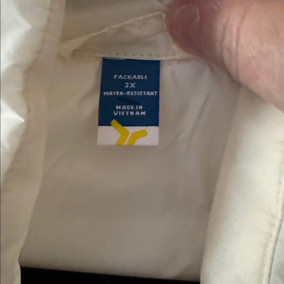 Cream Quilted Puffer Women's Jacket NWOT SZ 3X zipper and snaps 2 pockets & tie - Picture 2 of 7